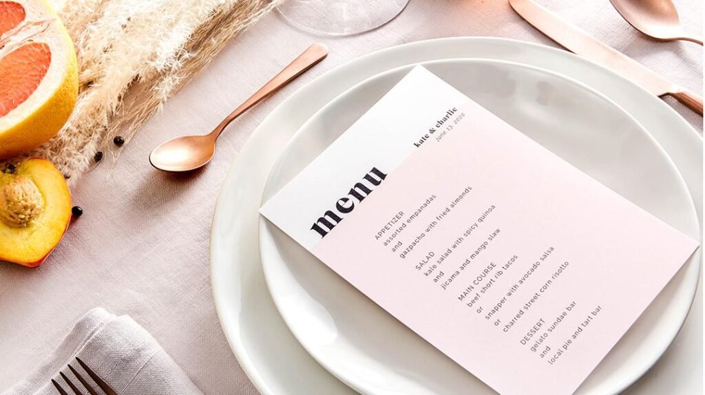 Do You Need Wedding Menus?